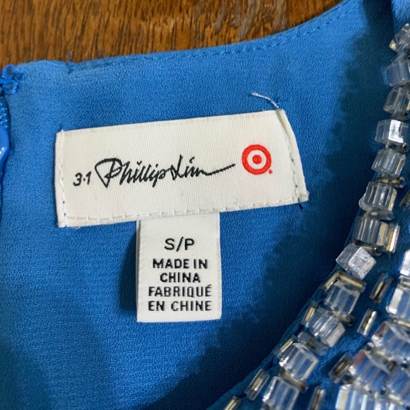 3.1 Phillip Lim For Target 🎯 Size Small Blue Sleeveless Above Knee Shift Dress - Picture 7 of 9